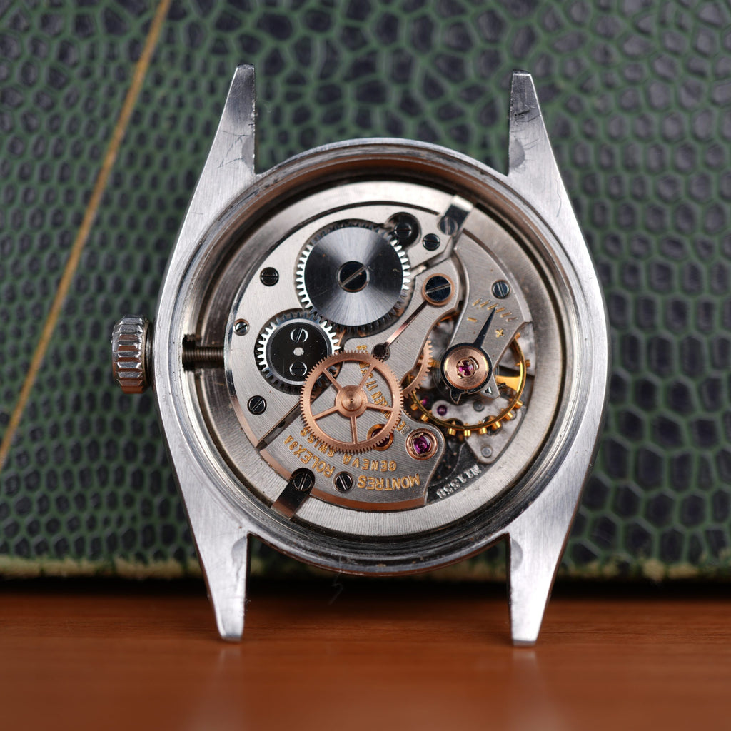 1957 Rolex Oyster Precision Ref. 6422 With Rare Explorer Chevron Dial, Original Bracelet and Box