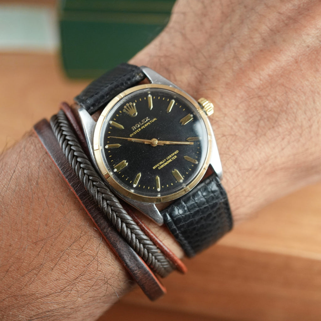1958 Rolex Oyster Perpetual 6565 Steel and Gold 34mm with Box and Papers