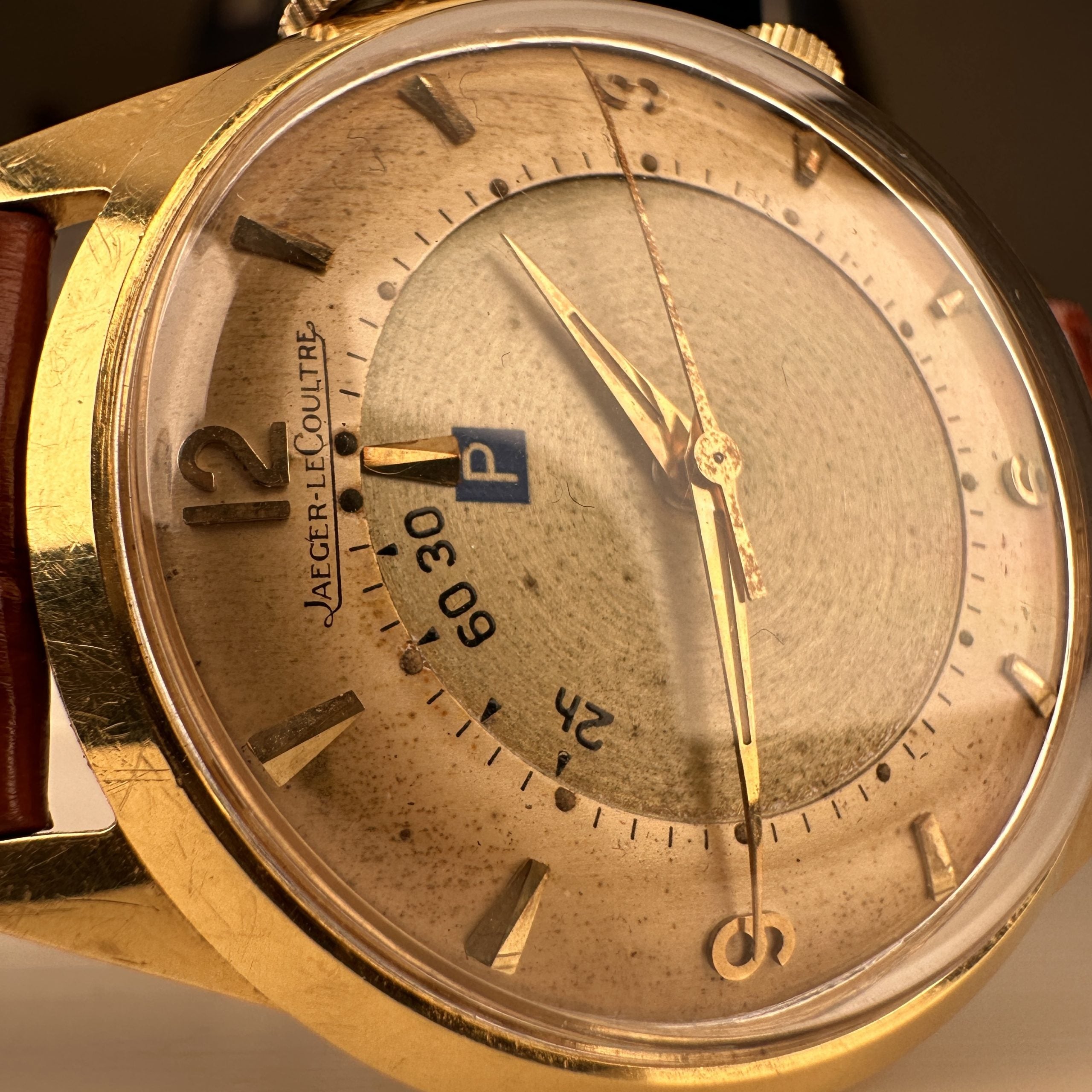 1959 Very Rare Jaeger LeCoulre Memovox 3159 Parking Alarm 18k Solid Gold With Archive from JLC
