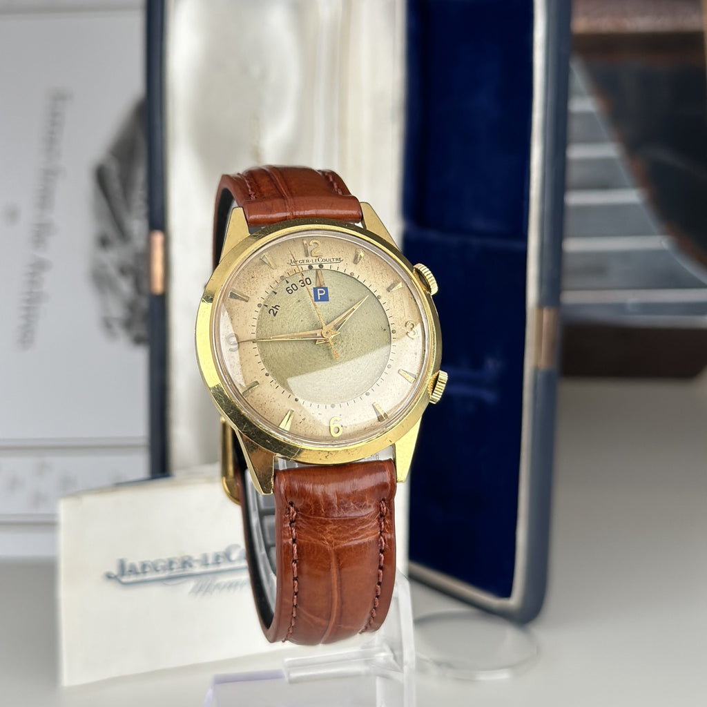 1959 Very Rare Jaeger LeCoulre Memovox 3159 Parking Alarm 18k Solid Gold With Archive from JLC