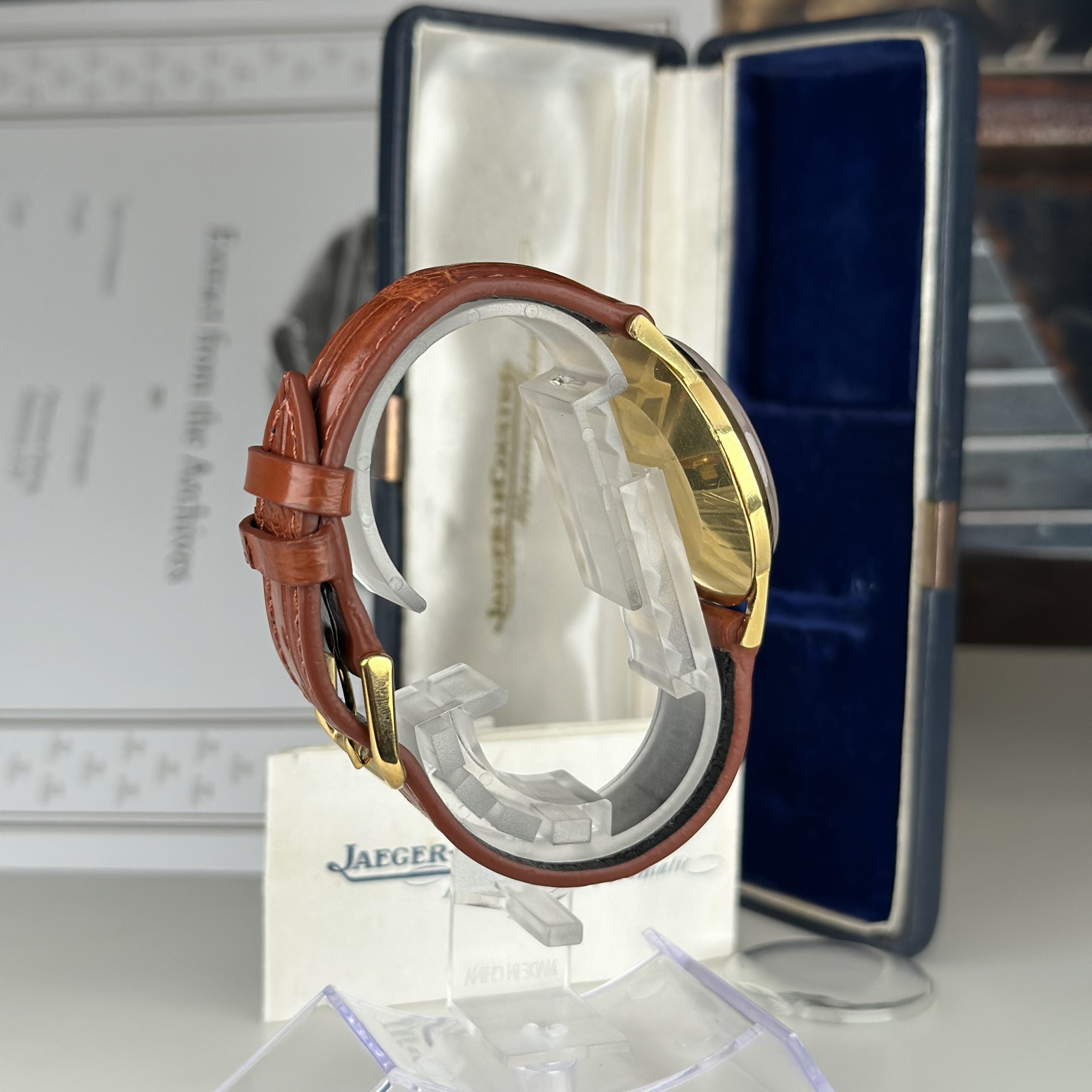 1959 Very Rare Jaeger LeCoulre Memovox 3159 Parking Alarm 18k Solid Gold With Archive from JLC