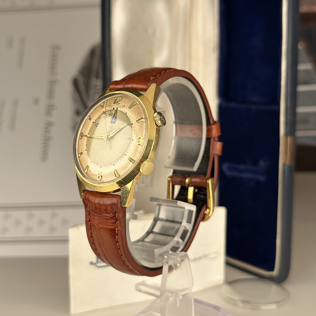 1959 Very Rare Jaeger LeCoulre Memovox 3159 Parking Alarm 18k Solid Gold With Archive from JLC