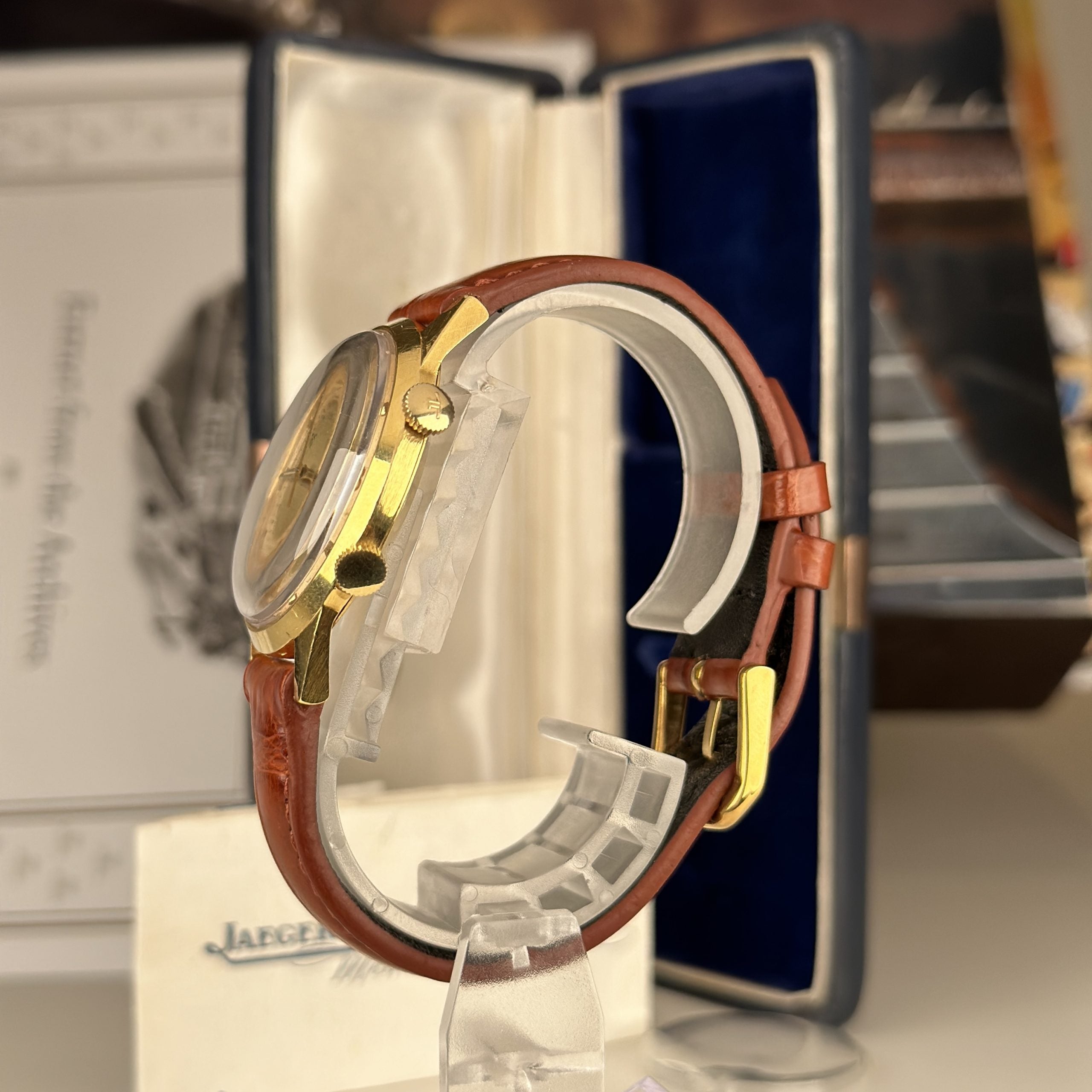 1959 Very Rare Jaeger LeCoulre Memovox 3159 Parking Alarm 18k Solid Gold With Archive from JLC