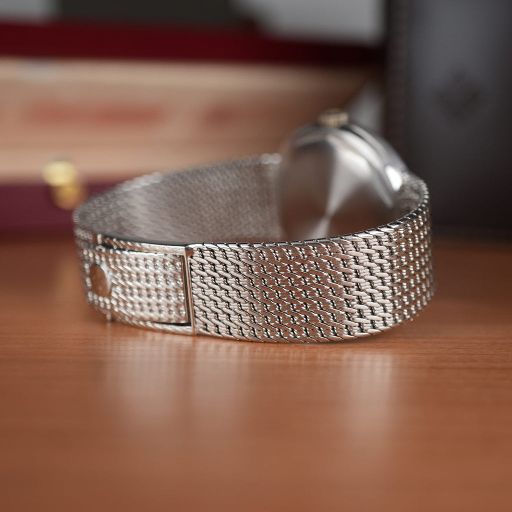 1960 Patek Philippe Calatrava 3445G White Gold Unique Gay Frères Bracelet  Unpolished