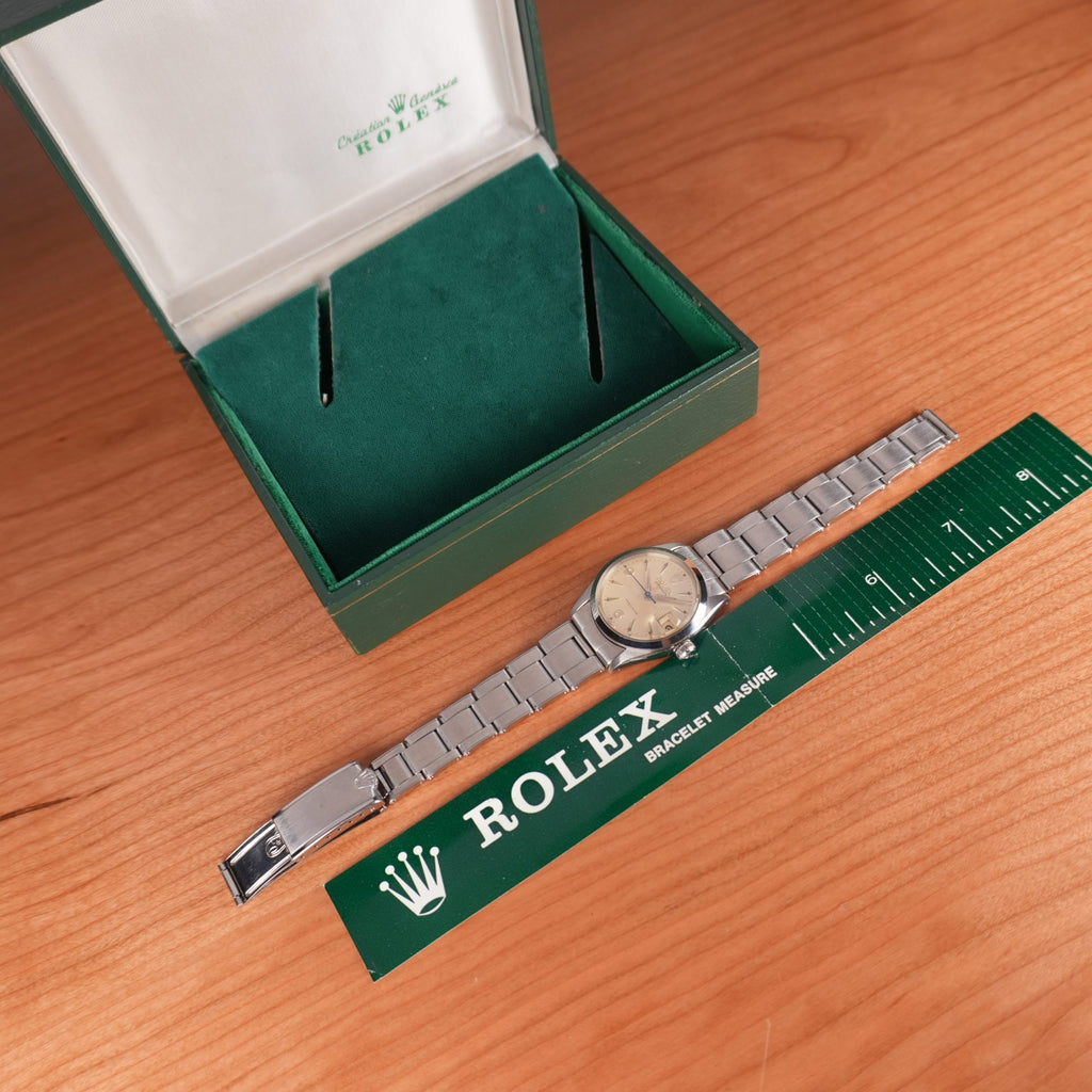 1960 Rolex Oyster Precision 6466 Boy Size Original Waffle Dial with Box