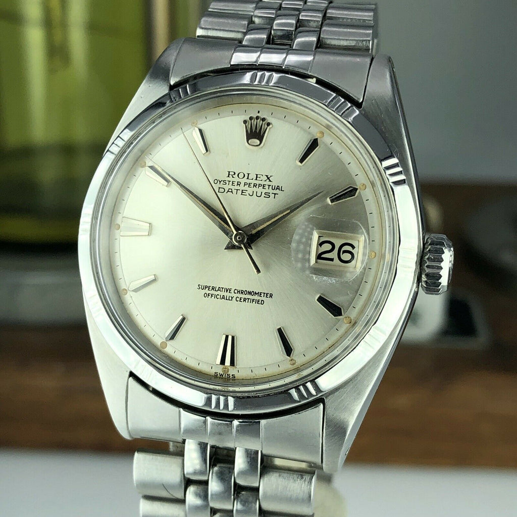 1960 Vintage Rolex Datejust 1603 Radium Dial & Bamboo Bezel