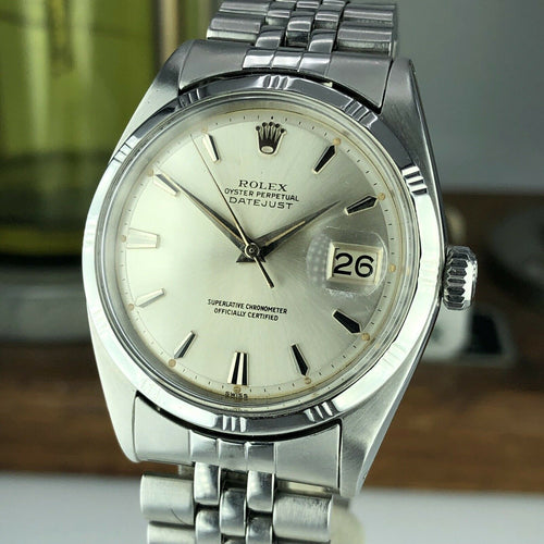 1960 Vintage Rolex Datejust 1603 Radium Dial & Bamboo Bezel