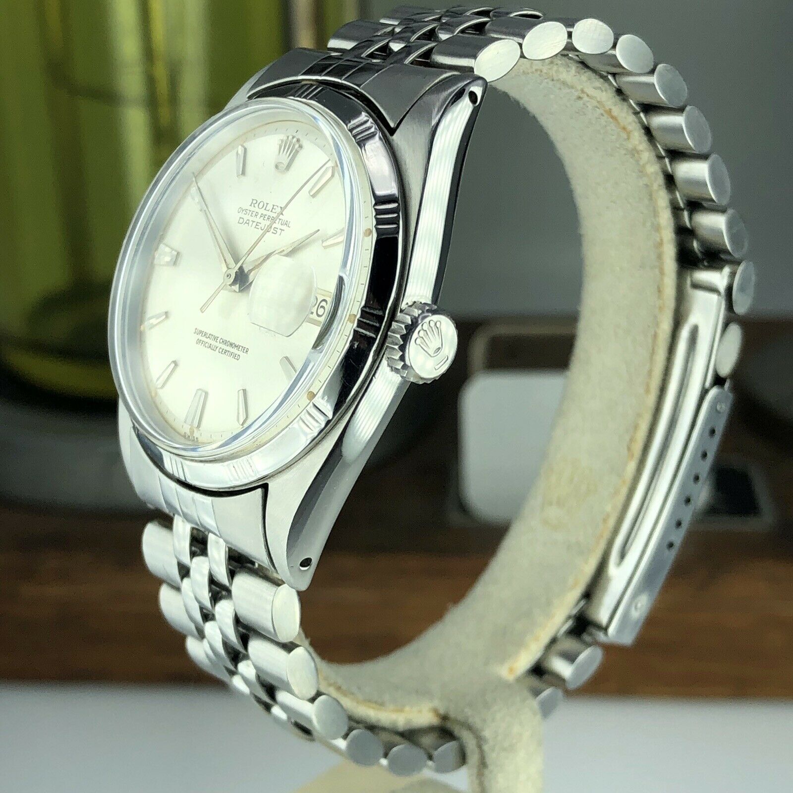 1960 Vintage Rolex Datejust 1603 Radium Dial & Bamboo Bezel