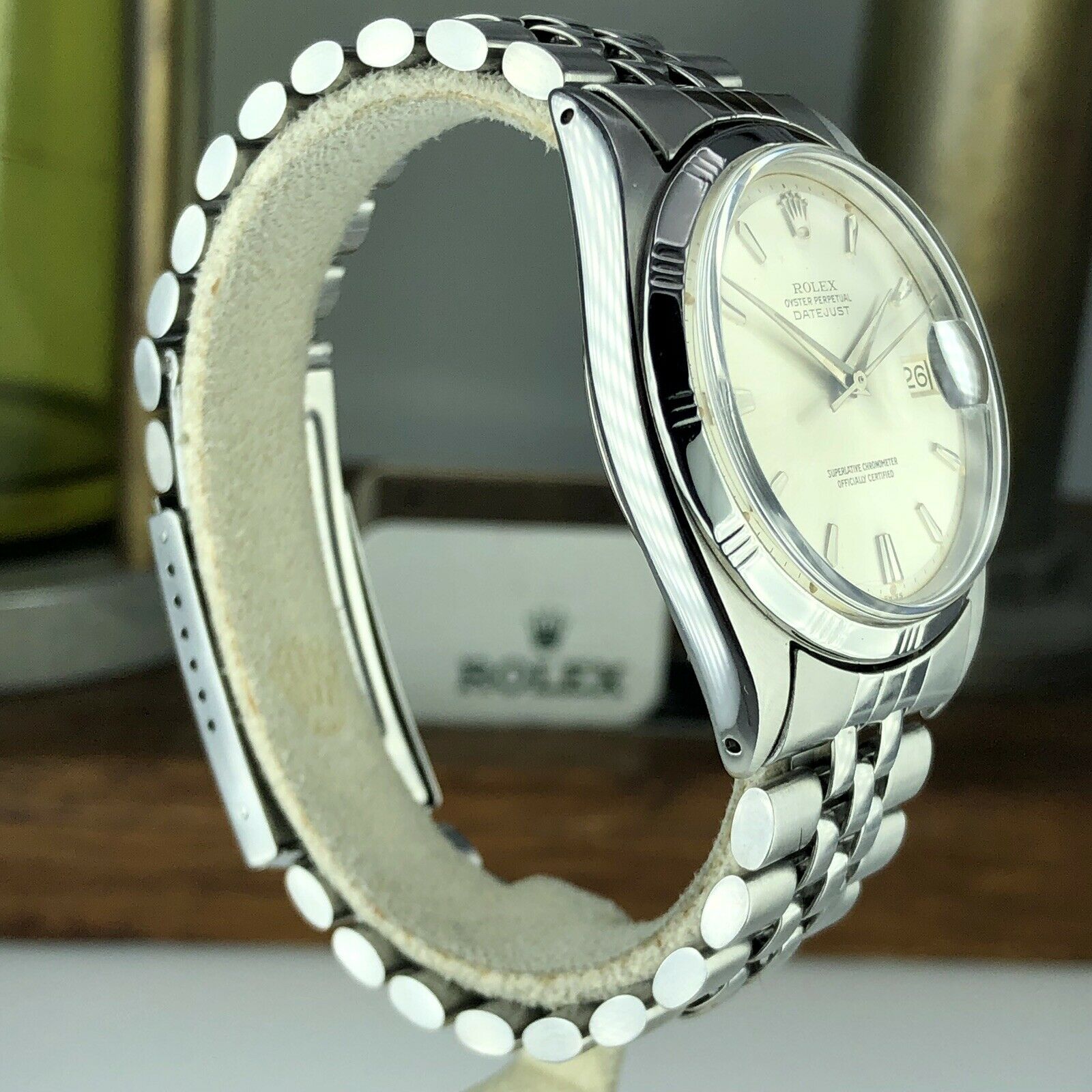 1960 Vintage Rolex Datejust 1603 Radium Dial & Bamboo Bezel