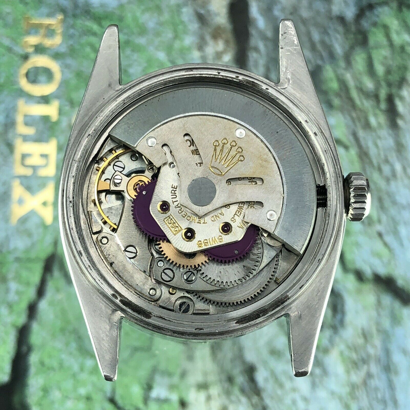 1960 Vintage Rolex Datejust 1603 Radium Dial & Bamboo Bezel