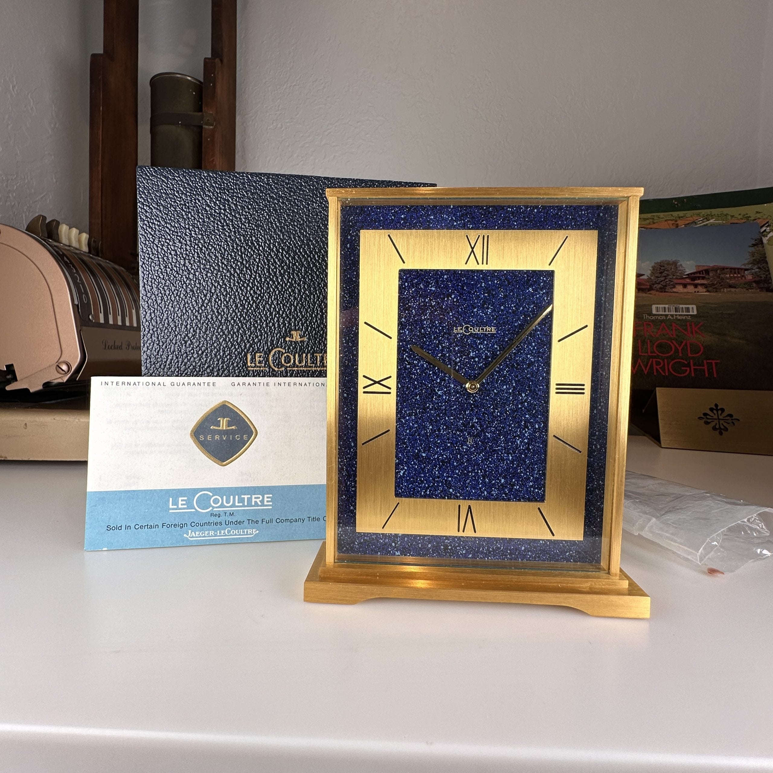 1960’s Jaeger LeCoultre Desk Clock ref. 530 New Old Stock NOS with Box and Papers