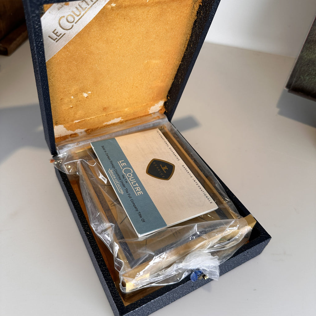 1960’s Jaeger LeCoultre Desk Clock ref. 530 New Old Stock NOS with Box and Papers