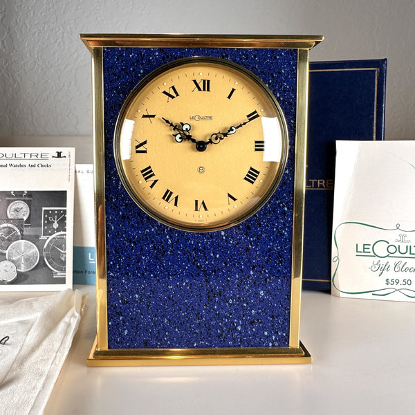 1960’s Jaeger LeCoultre Desk Clock ref. 539 New Old Stock NOS with Box and Papers