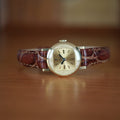 1960’s Jaeger-LeCoultre 642 Ladies 14K Gold Mid-Century Dress Watch Original Dial Freshly Serviced