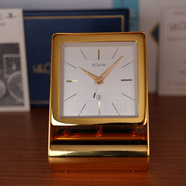 1960s NOS Jaeger-LeCoultre LeCoultre Ref. 4149 Miniature Travel Alarm Clock Full Set