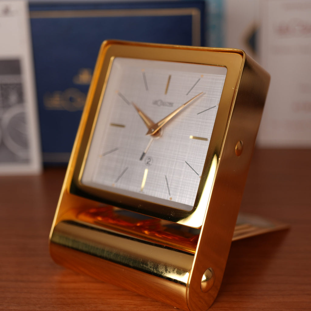 1960s NOS Jaeger-LeCoultre LeCoultre Ref. 4149 Miniature Travel Alarm Clock Full Set