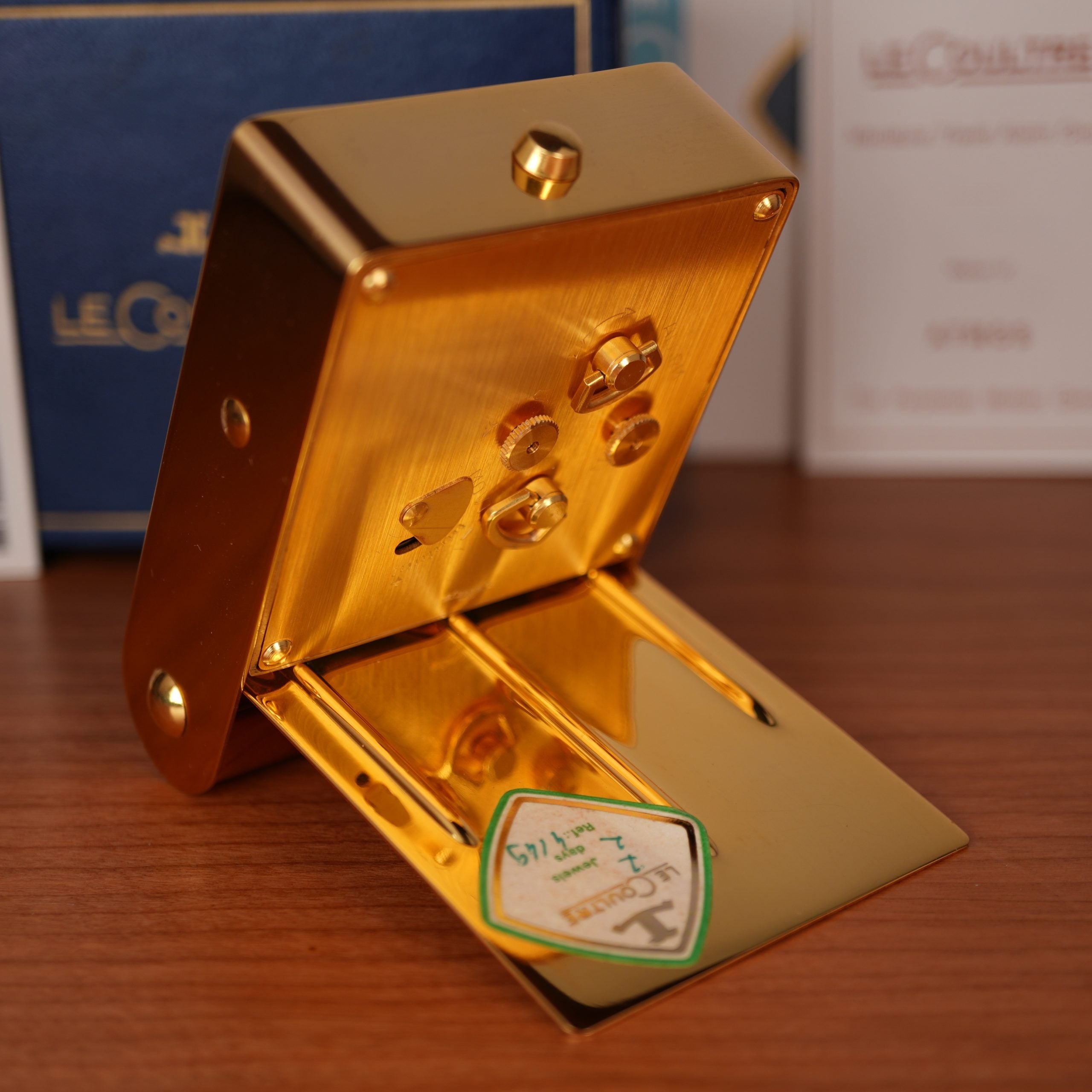 1960s NOS Jaeger-LeCoultre LeCoultre Ref. 4149 Miniature Travel Alarm Clock Full Set