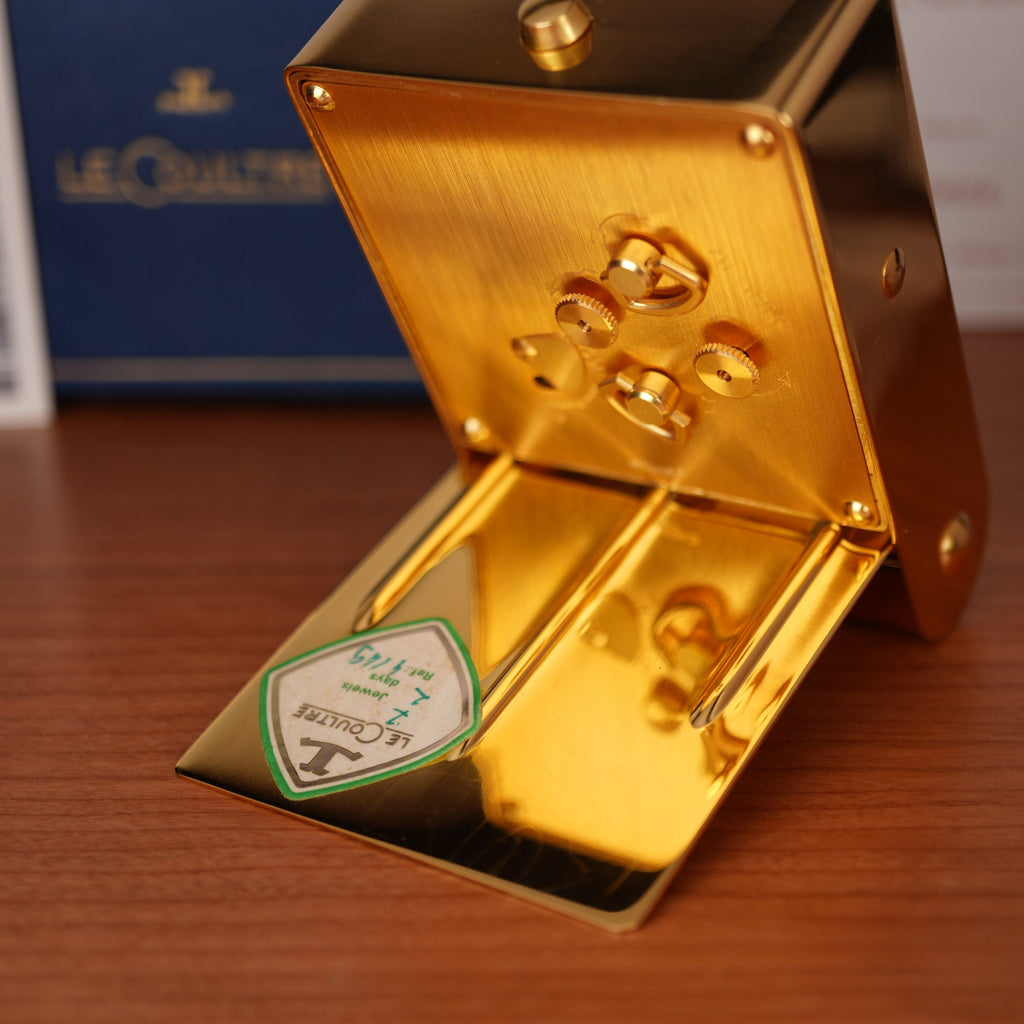 1960s NOS Jaeger-LeCoultre LeCoultre Ref. 4149 Miniature Travel Alarm Clock Full Set