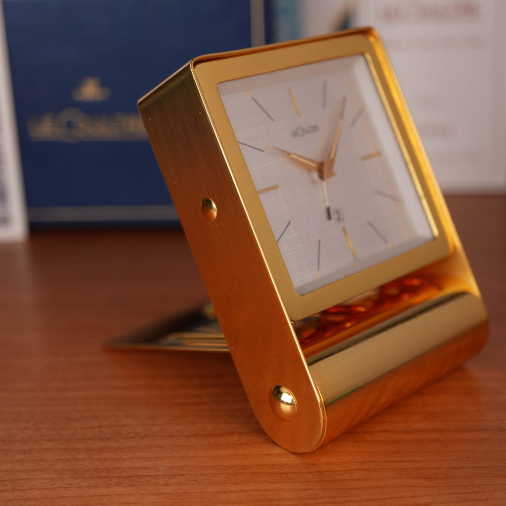 1960s NOS Jaeger-LeCoultre LeCoultre Ref. 4149 Miniature Travel Alarm Clock Full Set