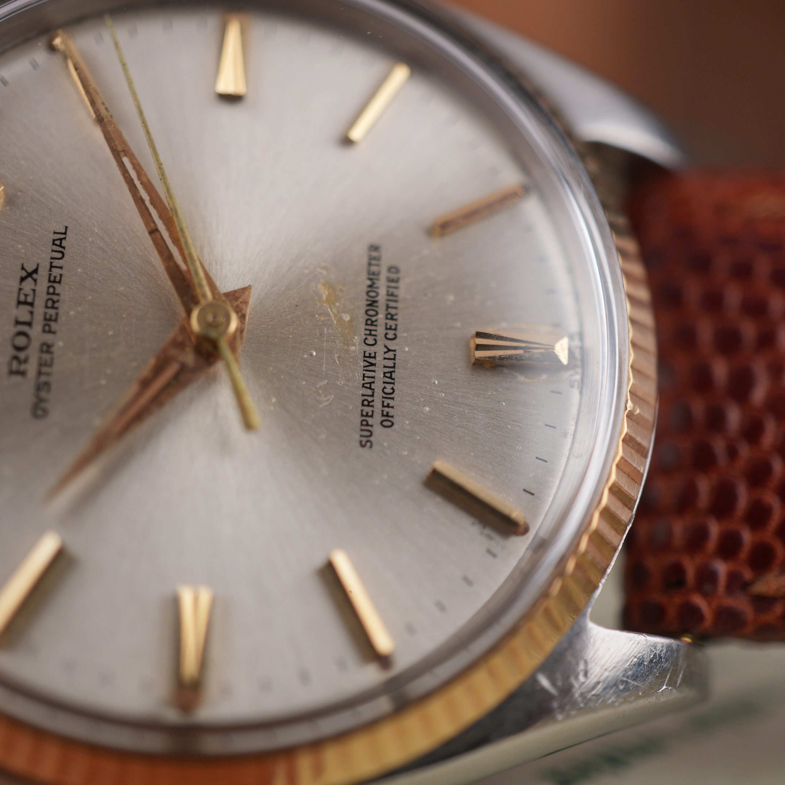 1962 Rolex Oyster Perpetual 1005 Steel and Gold with Original Chronometer Certificate Box and Papers