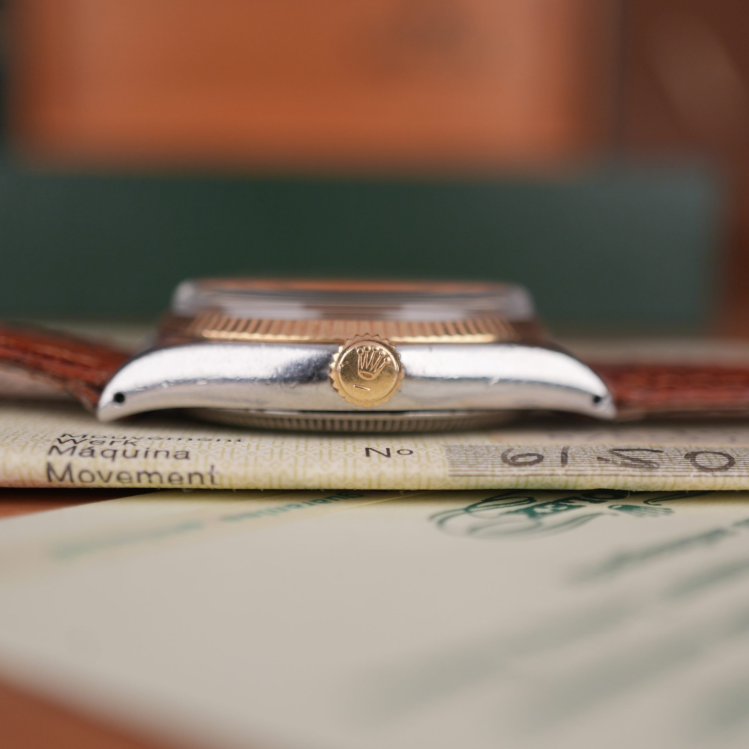 1962 Rolex Oyster Perpetual 1005 Steel and Gold with Original Chronometer Certificate Box and Papers
