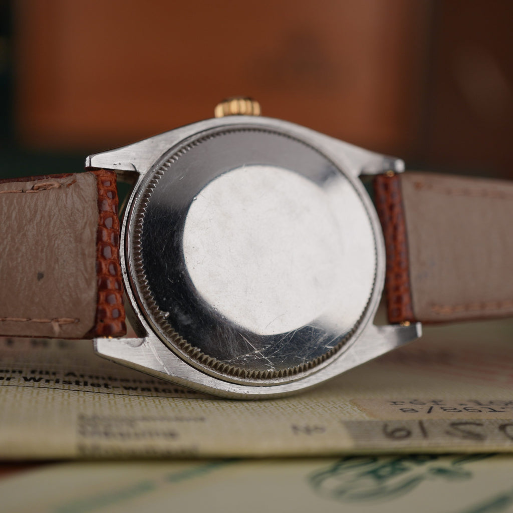 1962 Rolex Oyster Perpetual 1005 Steel and Gold with Original Chronometer Certificate Box and Papers