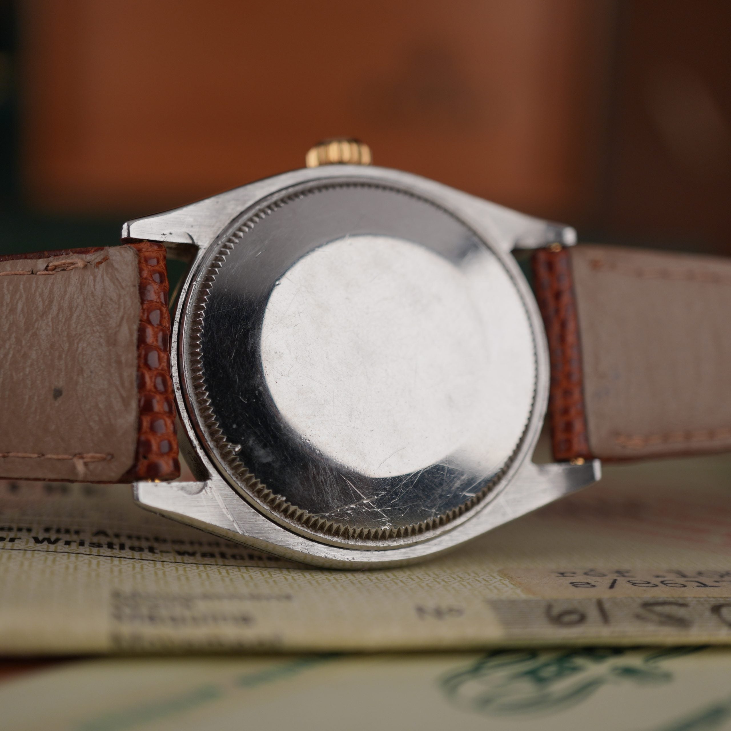 1962 Rolex Oyster Perpetual 1005 Steel and Gold with Original Chronometer Certificate Box and Papers