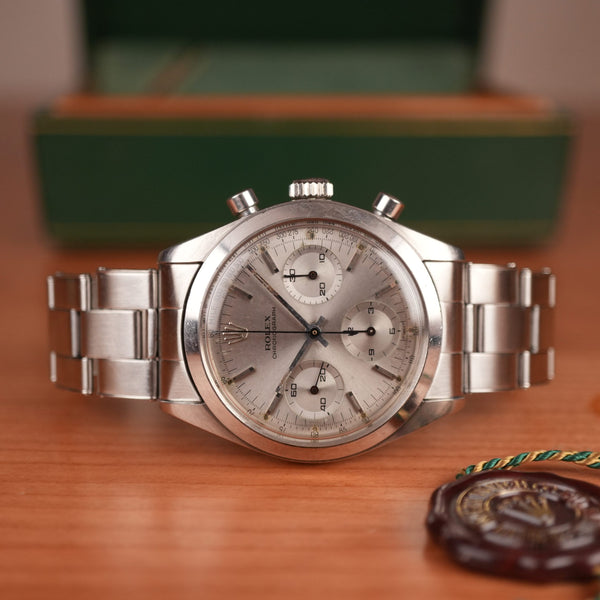 1963 Rolex Chronograph Pre Daytona 6238 Silver Dial Unpolished