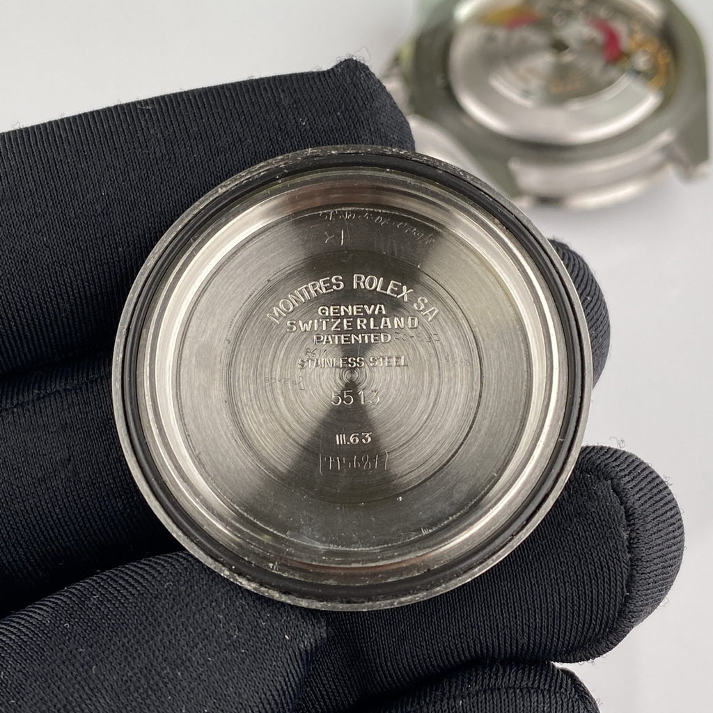 1963 Rolex Submariner 5513 Pointed Crown Guards PCG Service Dial