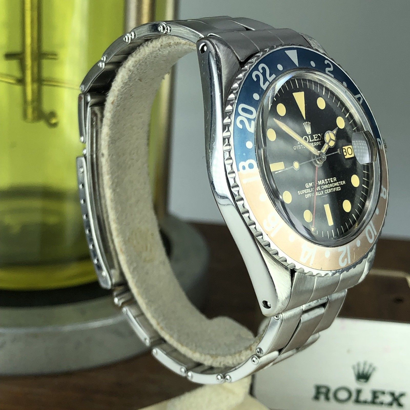 1963 Vintage Rolex GMT Master 1675 Gilt Radial Underline Swiss Only Dial PCG