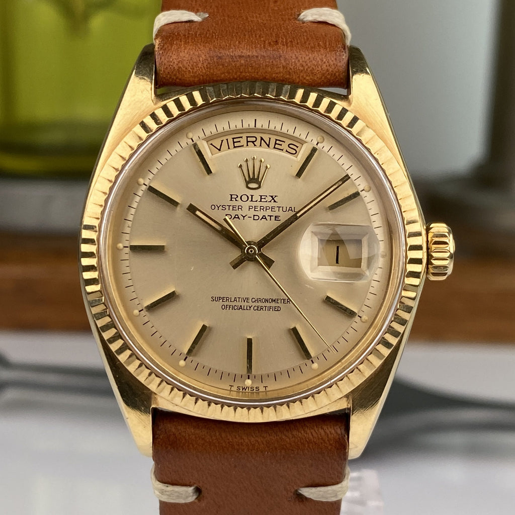 1964 Rolex Day-Date 1803 President 18k Yellow Gold Dial with Spanish Day