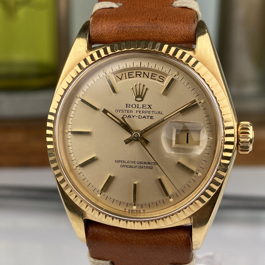 1964 Rolex Day-Date 1803 President 18k Yellow Gold Dial with Spanish Day