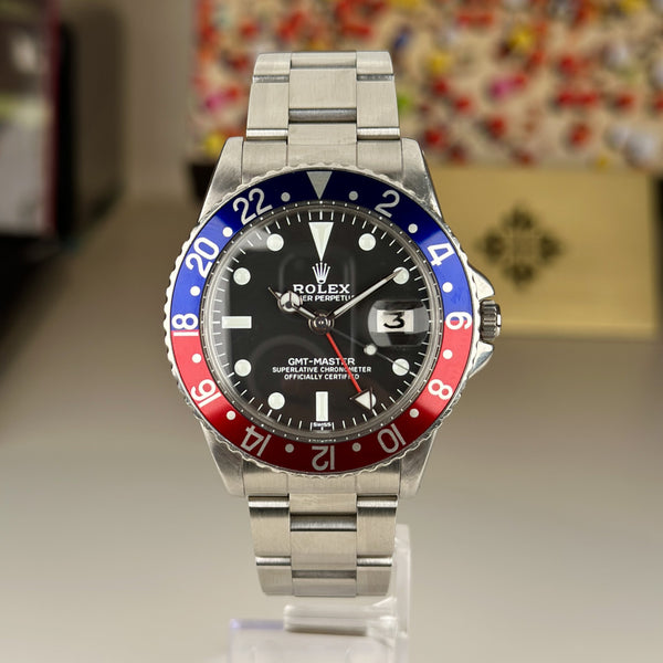 1964 Rolex GMT-Master 1675 Pepsi Completely serviced by Rolex USA in 2023