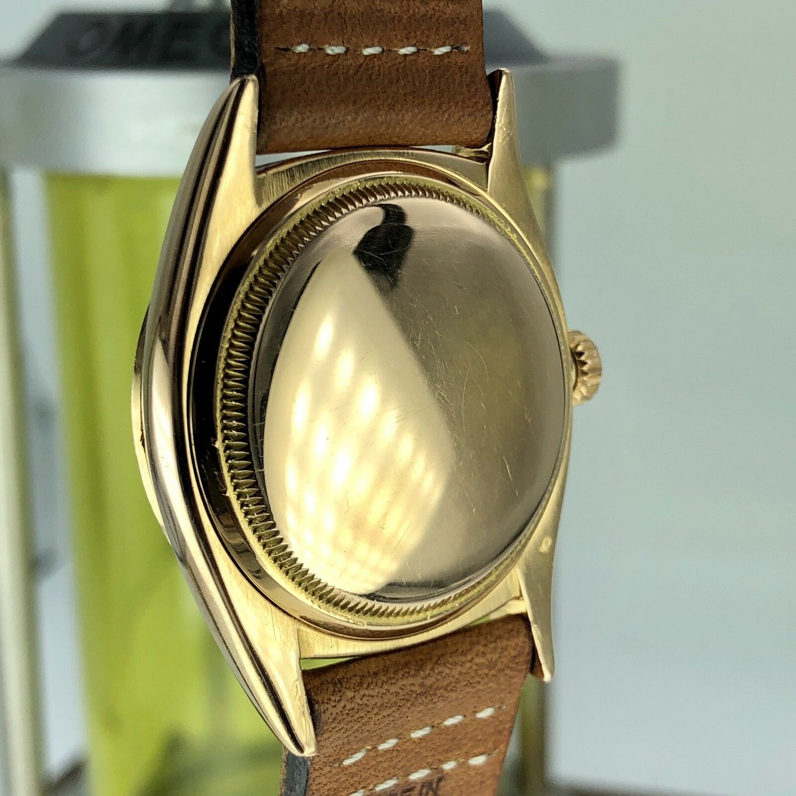 1964 Vintage Rolex Datejust 6305 Solid 18k Rose Pink Gold Ovettone Bubbleback