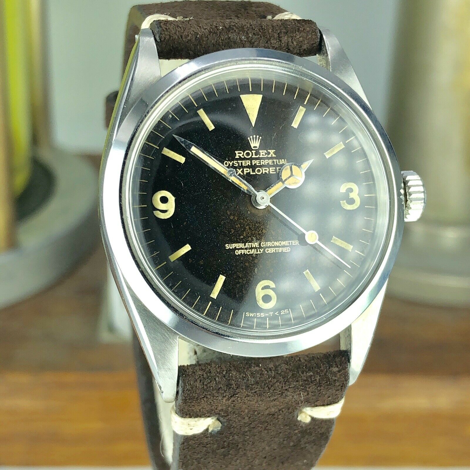 1965 Vintage Rolex Explorer 1016 Gilt Tropical Brown Dial