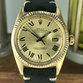 1965 Vintage Rolex Datejust 1601 Rare 14k Solid Gold With Roman Swiss Only Dial