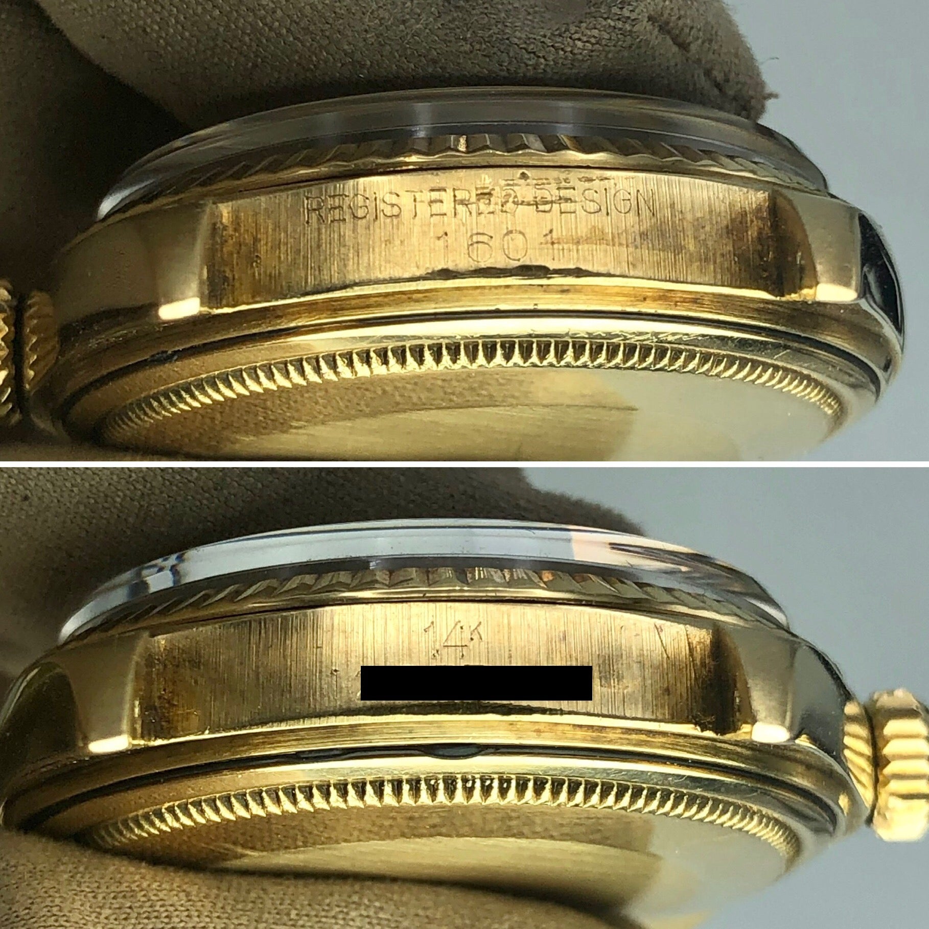 1965 Vintage Rolex Datejust 1601 Rare 14k Solid Gold With Roman Swiss Only Dial
