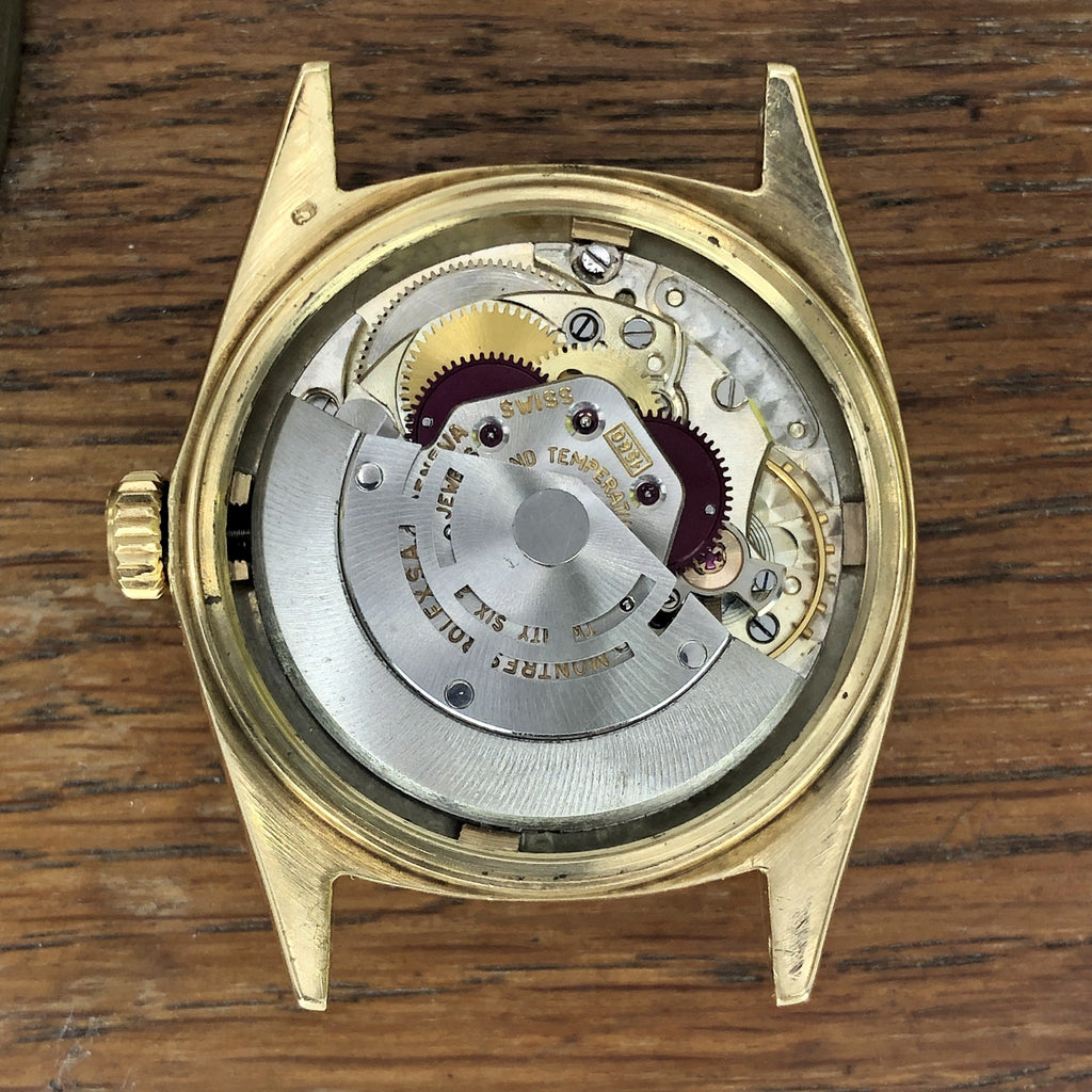 1965 Vintage Rolex Datejust 1601 Rare 14k Solid Gold With Roman Swiss Only Dial