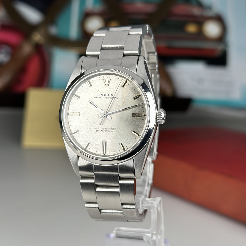 1966 Rolex Oyster Perpetual 1018 Silver Dial 36mm on Oyster bracelet
