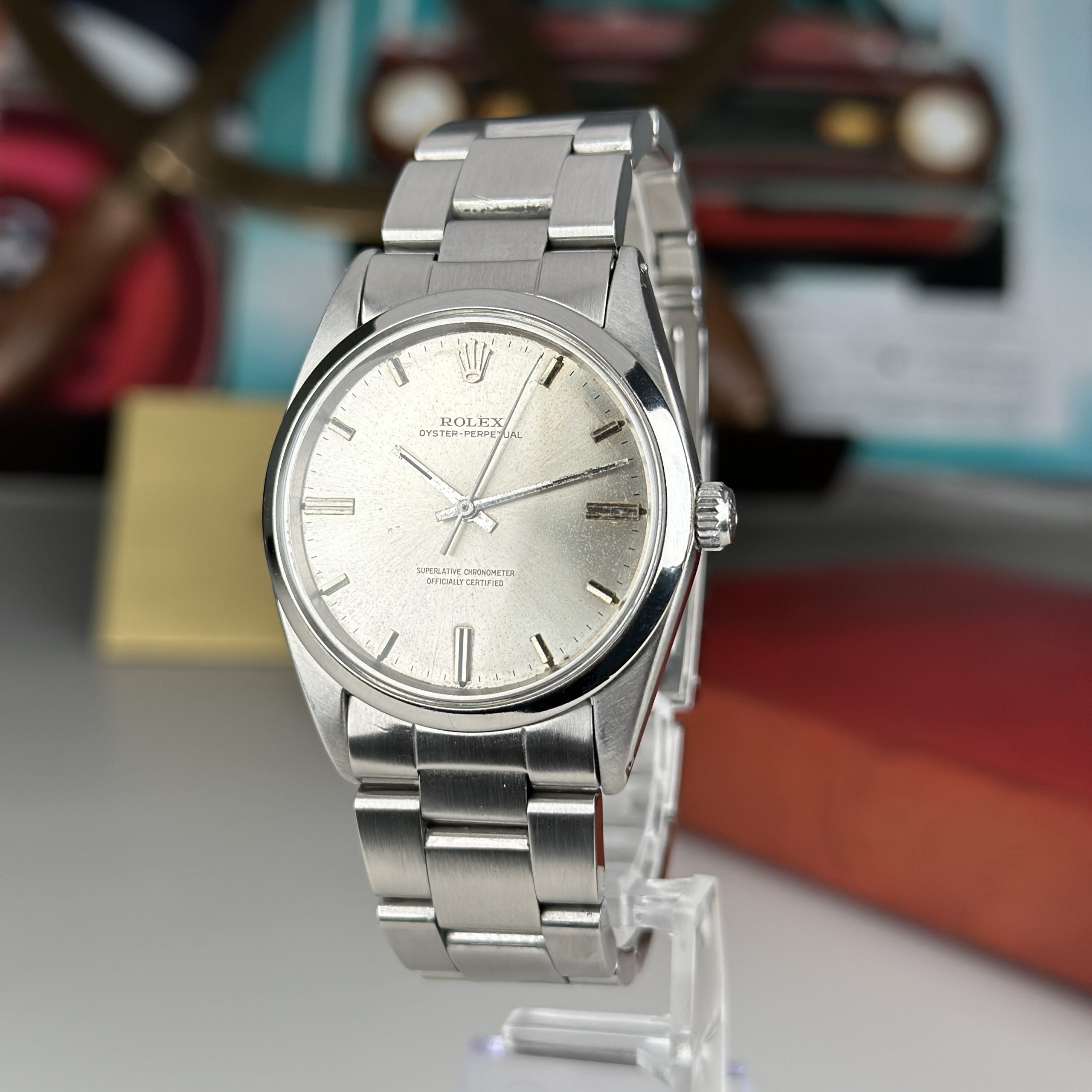 1966 Rolex Oyster Perpetual 1018 Silver Dial 36mm on Oyster bracelet