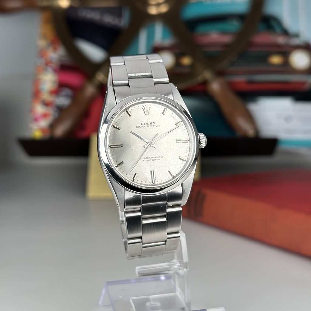 1966 Rolex Oyster Perpetual 1018 Silver Dial 36mm on Oyster bracelet