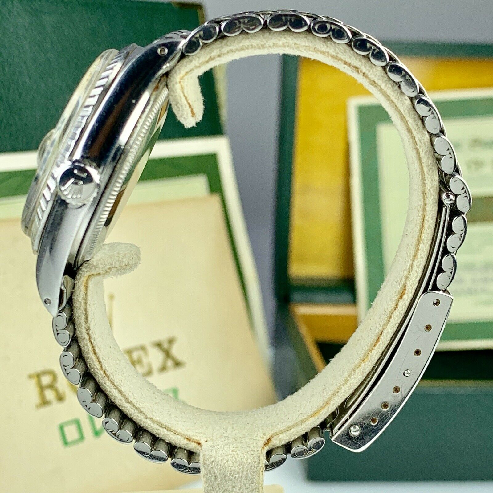 1966 Vintage Rolex Datejust 1603 Silver Dial W/ Box & Papers Full Service Papers
