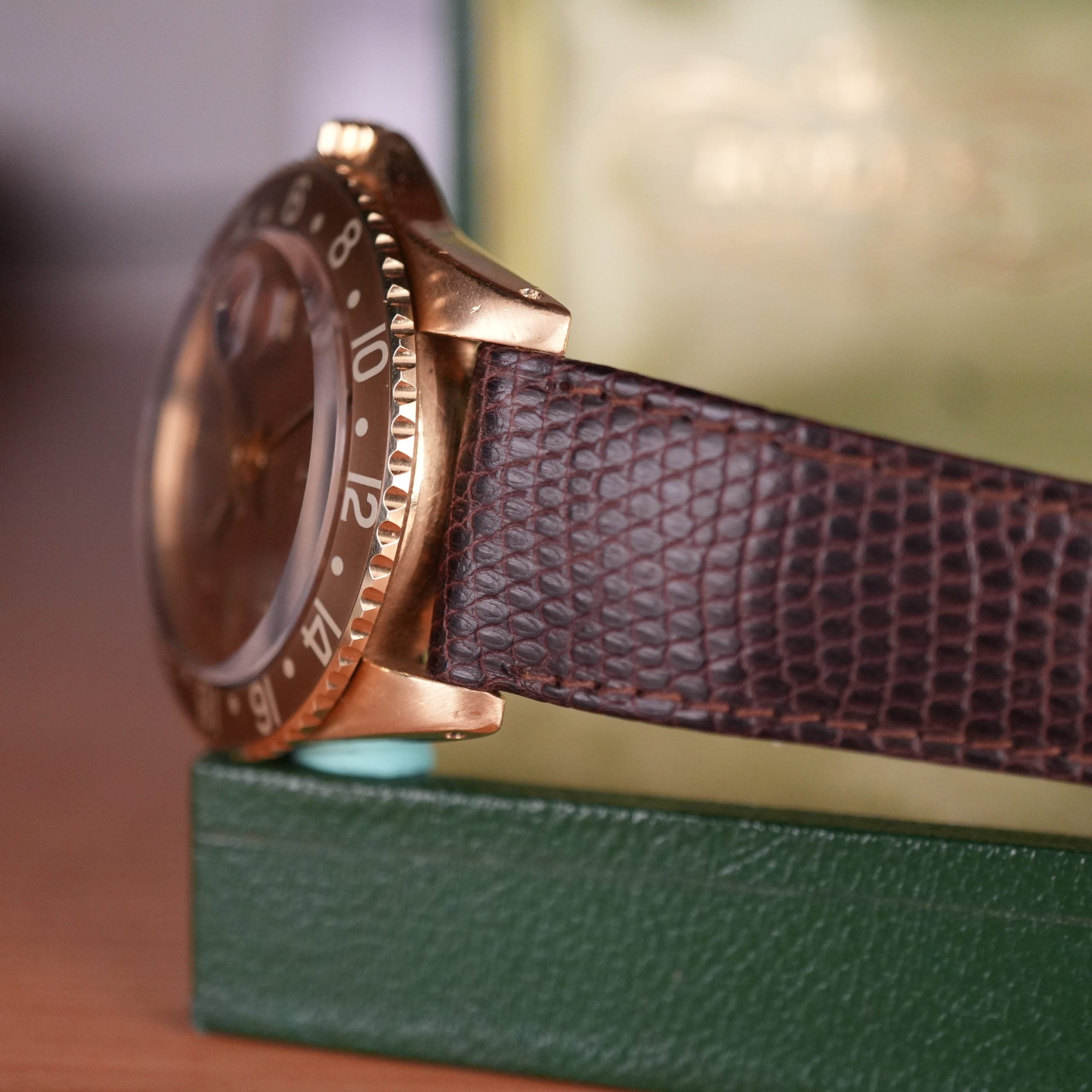 1967 Rolex GMT-Master 1675 Concorde Brown Nipple Dial 18k Yellow Gold