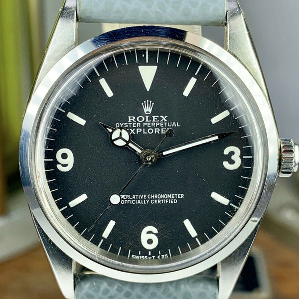 1967 Vintage Rolex Oyster Perpetual 1018 With Explorer Service Dial 36mm
