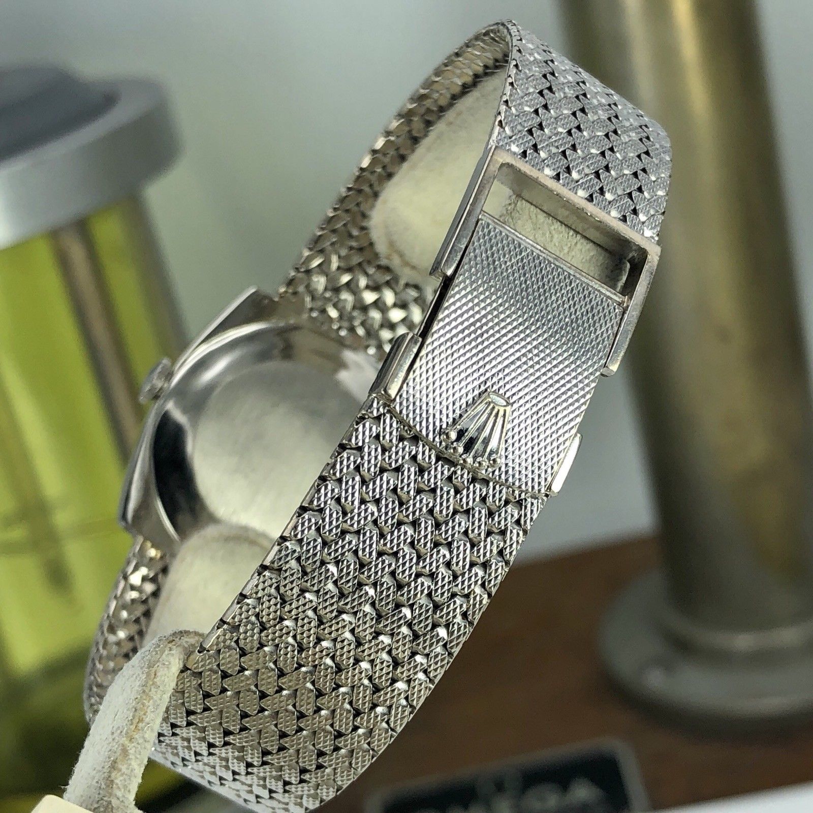 1967 Vintage Unique Rolex Geneve 18k Solid White Gold Cal. 1600 Manual