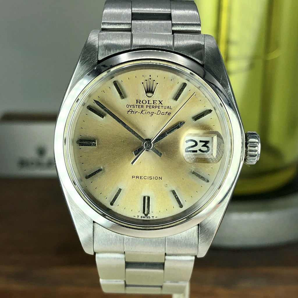 1968 Vintage Rolex Air king Date Ref 5700 Tropical Dial