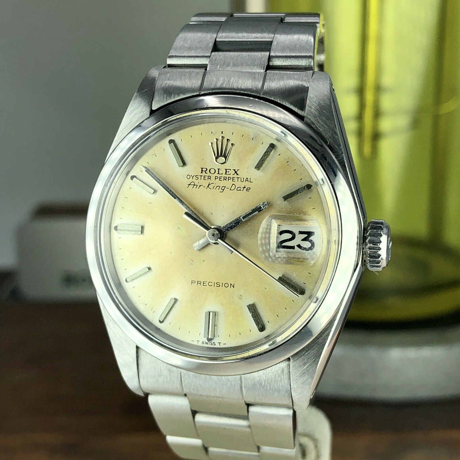 1968 Vintage Rolex Air king Date Ref 5700 Tropical Dial