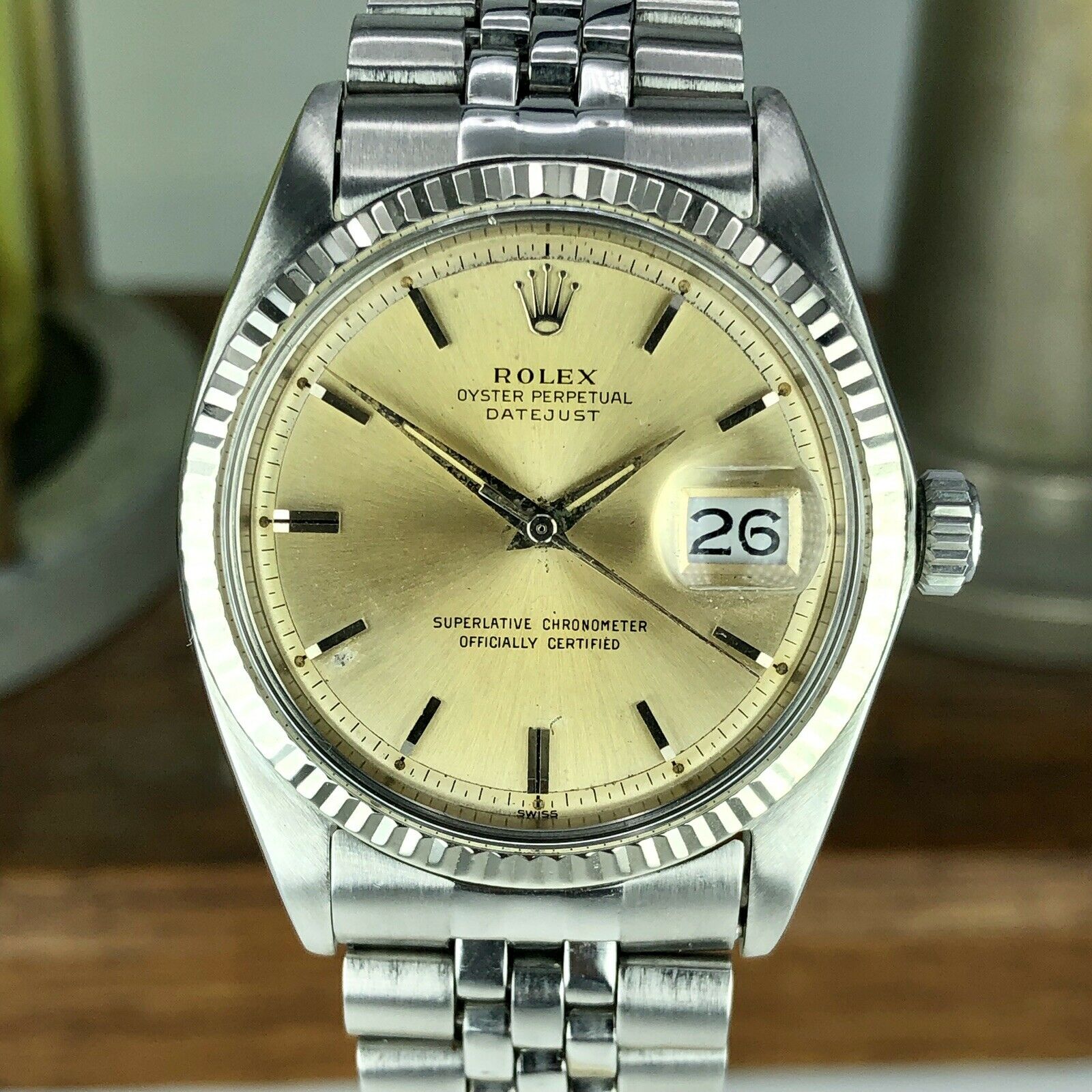 1968 Vintage Rolex Datejust 1601 Swiss Only Original Dial