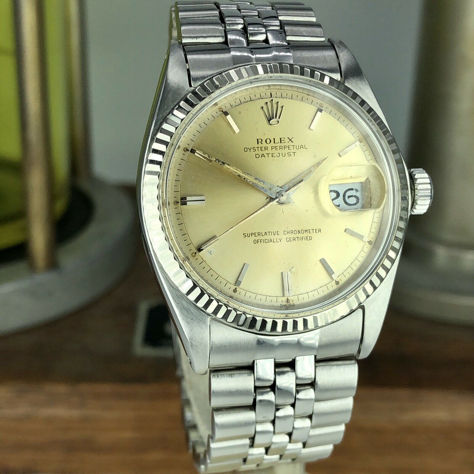 1968 Vintage Rolex Datejust 1601 Swiss Only Original Dial
