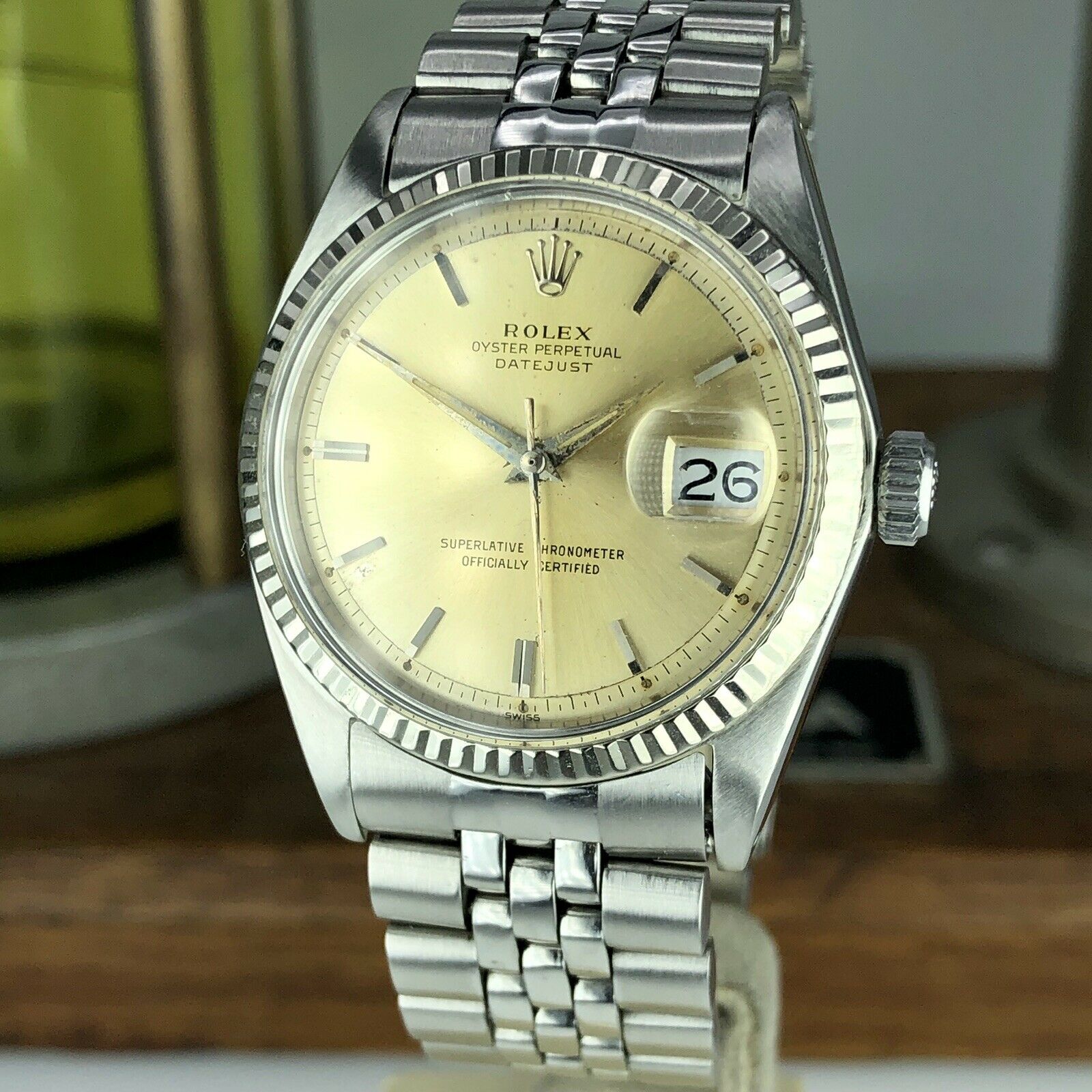1968 Vintage Rolex Datejust 1601 Swiss Only Original Dial